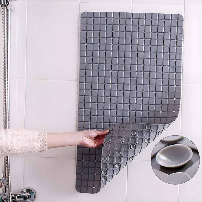 Bath Mat - Anti-Slip Silicone Shower Mat with Self-Drying Adhesive Base for Bathroom Floor Safety, 40x60cm - Image 2
