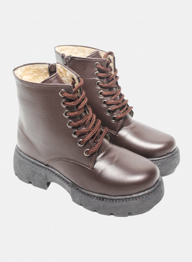 Glitter Women Half-Boots - Brown - Image 1