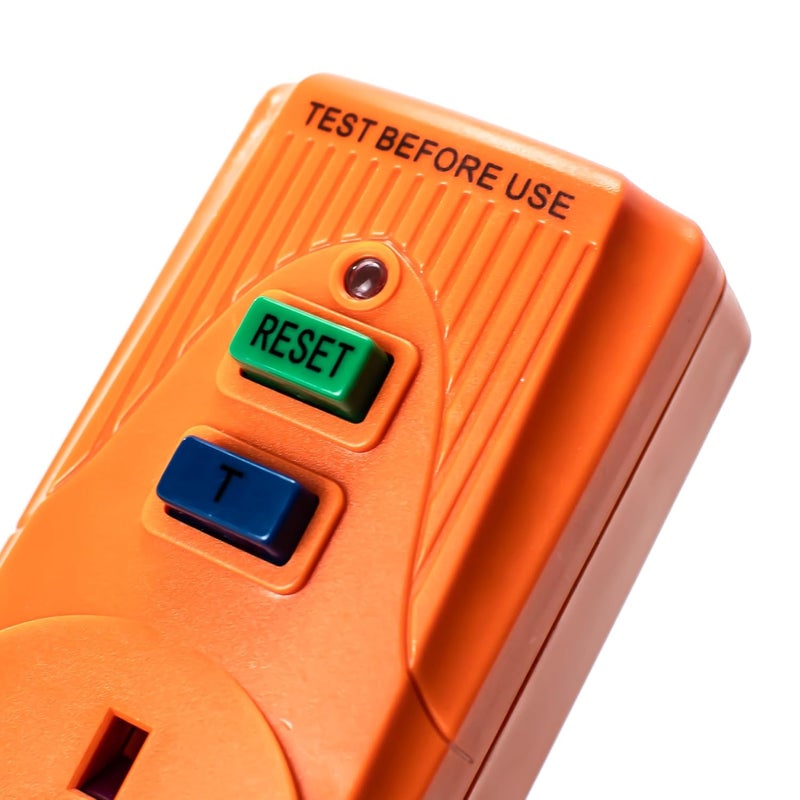 Status Orange Circuit Breaker | 13A UK Plug RCD Socket Adapter | SRCDORX3 - Image 4
