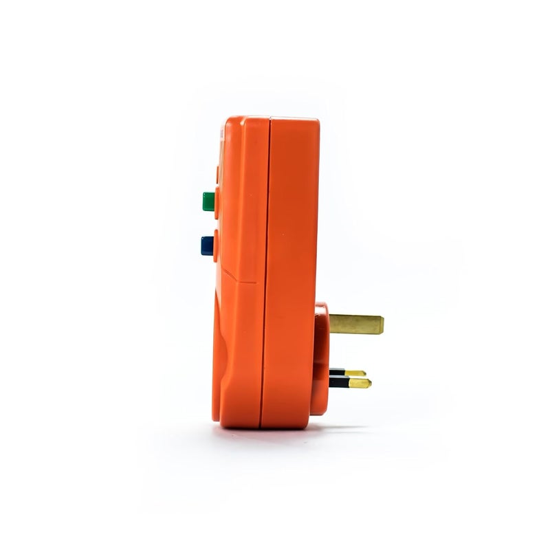 Status Orange Circuit Breaker | 13A UK Plug RCD Socket Adapter | SRCDORX3 - Image 2