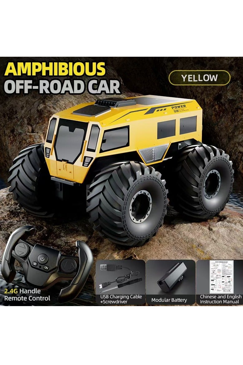 Amphibious Remote Control Car, Monster Truck Toys for boys RC Cars, 2.4 GHz Waterproof Cyber RC Trucks, 4WD All Terrain Off-Road Pickup, Kids Christmas Birthday Gifts Present Boy Girl Toys Age 6+ - Image 2