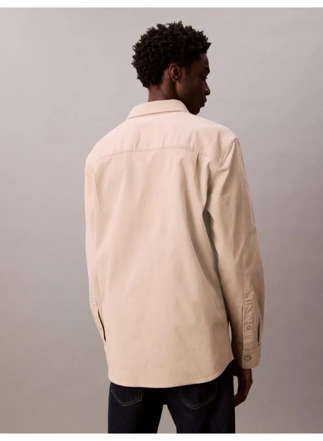 Calvin Klein Jeans Washed Cotton Canvas Shirt
