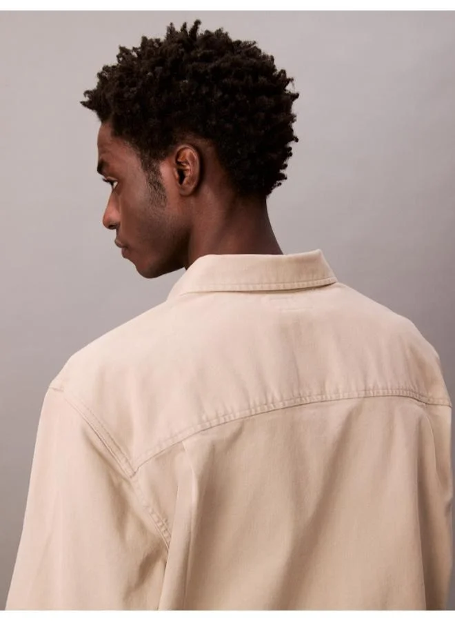Calvin Klein Jeans Washed Cotton Canvas Shirt