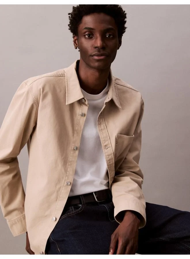 Calvin Klein Jeans Washed Cotton Canvas Shirt