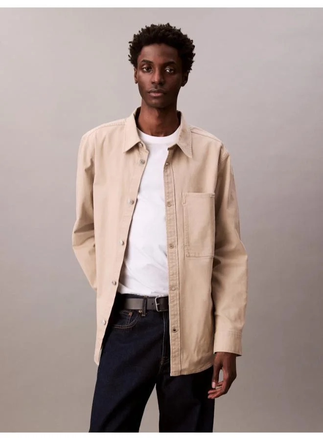 Calvin Klein Jeans Washed Cotton Canvas Shirt