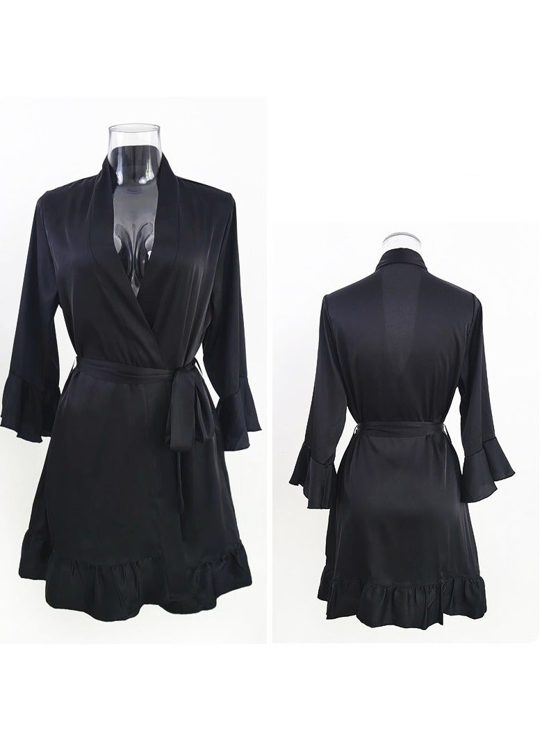 Women's Cardigan Bathrobe