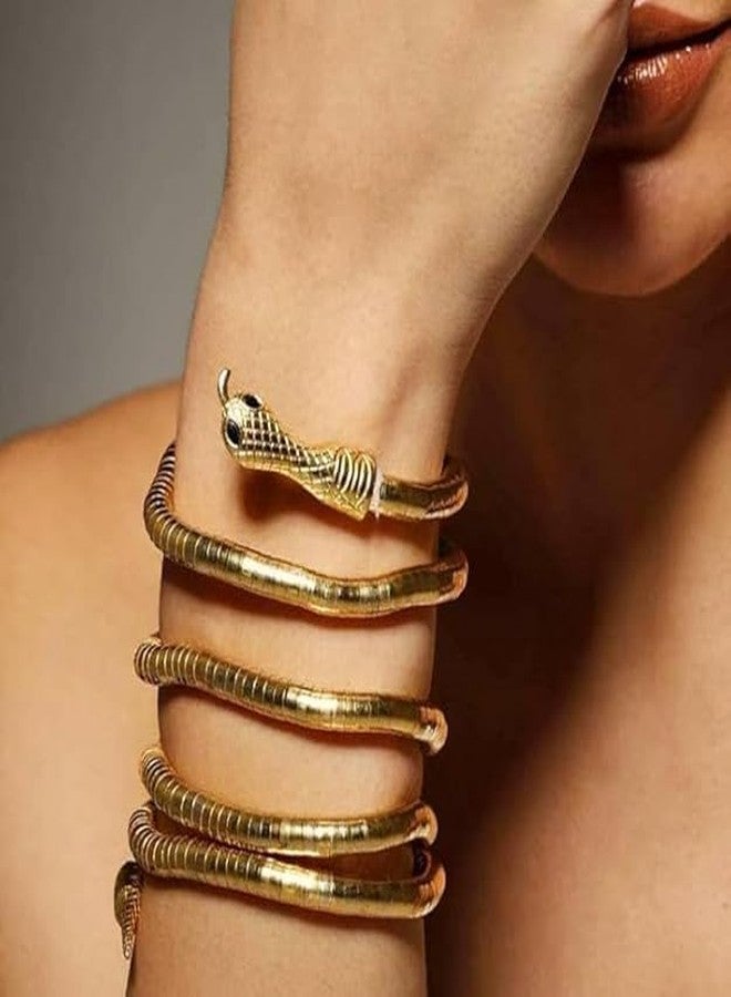 PRIME HOMES Bendable Gold Plated Snake Twist Luxe Bendable Adjustable Multi-Use Bend-And-Wrap Choker Necklace, Bracelet, Armlet, Anklet, Belt for Women And Girls - Image 4