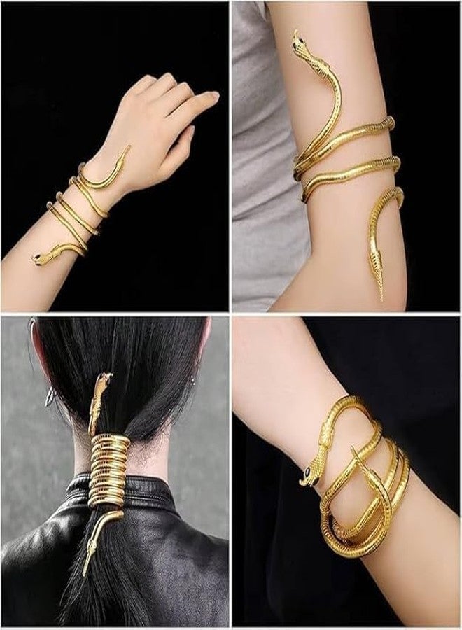 PRIME HOMES Bendable Gold Plated Snake Twist Luxe Bendable Adjustable Multi-Use Bend-And-Wrap Choker Necklace, Bracelet, Armlet, Anklet, Belt for Women And Girls - Image 5
