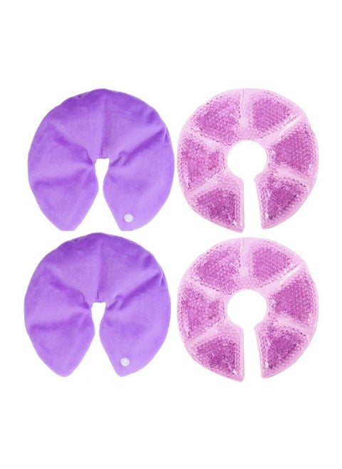 2PCS Breast Therapy Ice Pack, Breastfeeding Gel Pad, Nursing Pain Relief for Mastitis, Nipple Pain Relief breastfeeding, plugged ducts, Lactation Pain, Engorgement and mastitis