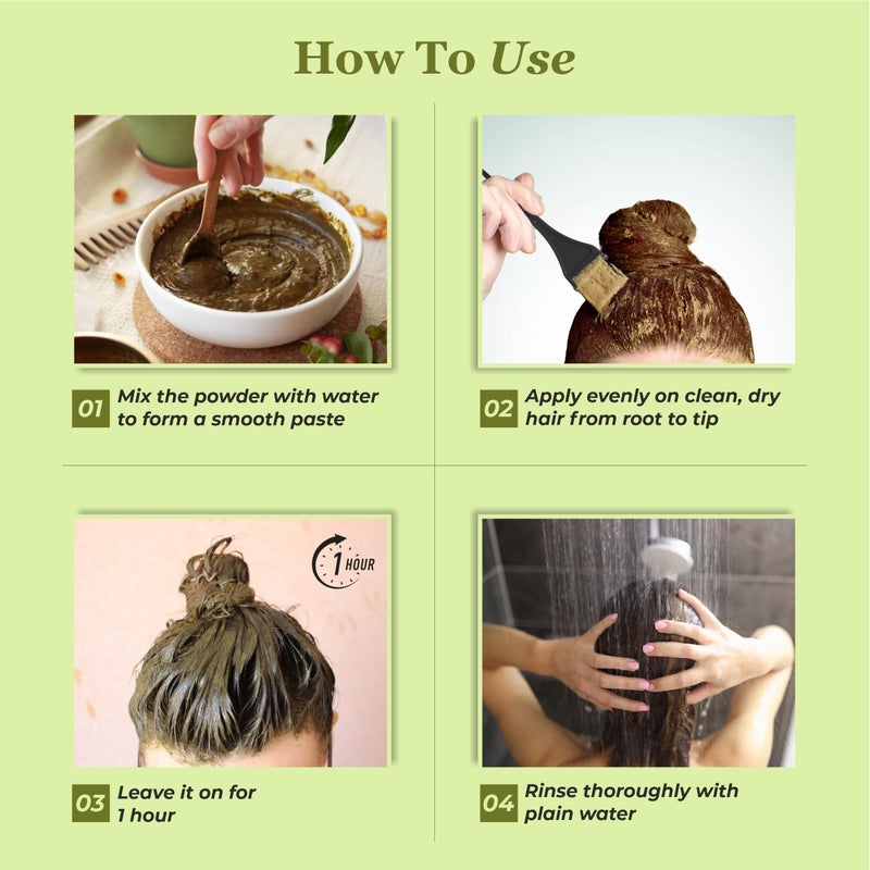 Prem Dulhan Hair Henna Natural Henna Based Hair Color |Natural Brown| -125 GRM Pack of 1 - Image 4