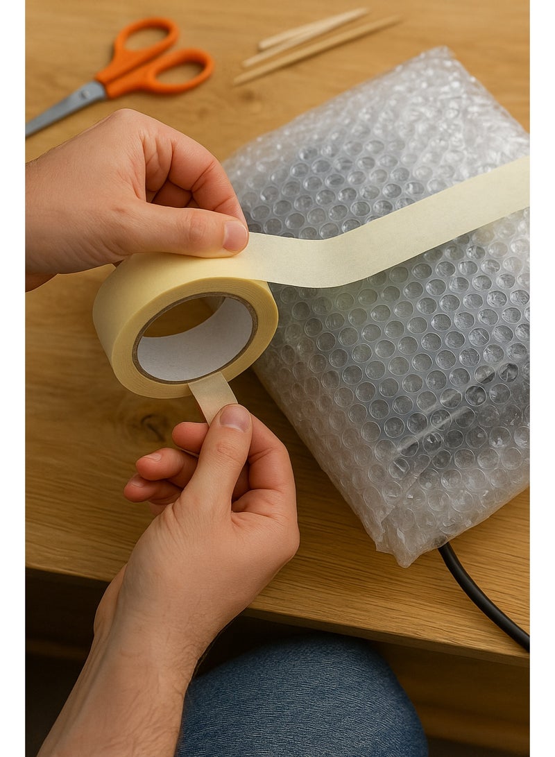 روكو شريط لاصق روكو ٥ سم × ٢٢٫٩ متر – لاصق قوي، سهل التمزق، للاستخدام في الدهانات والمكتب والاستخدام العام - Image 5