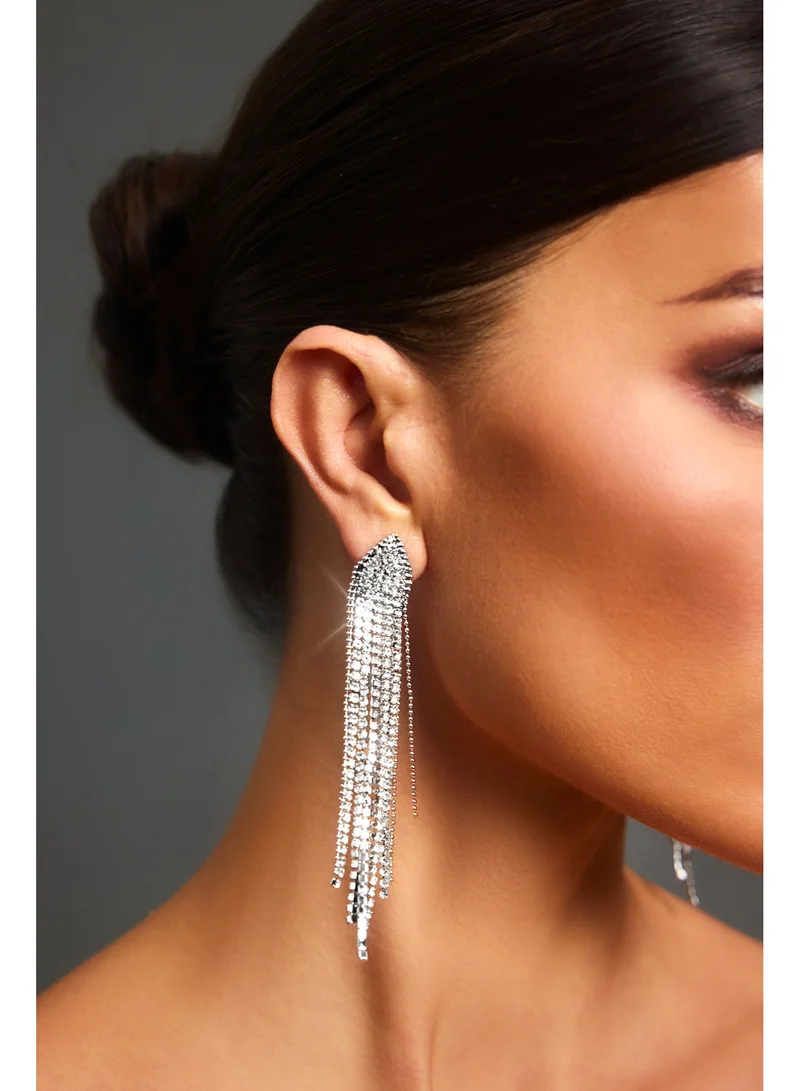 Bella Barnett Rosie Diamond Tassel Maxi Earrings