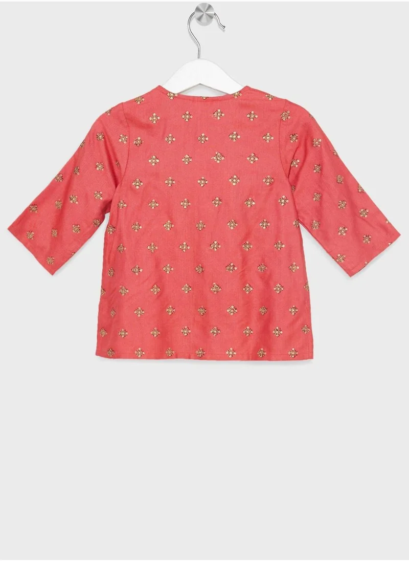 فاب انديا Infant Printed Dhoti Set