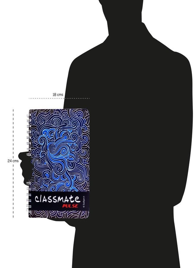 Classmate 6 Subject Notebook - 24 X 18 cm, 300 Pages, PVC Cover, Single Ruled - Image 4