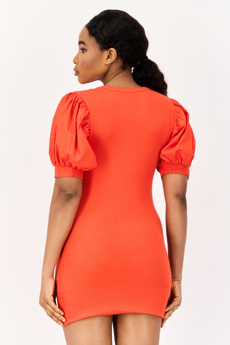 ONLY Women Solid Mini Dress, Red - Image 2