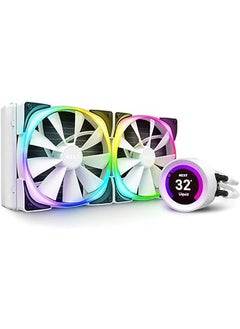 NZXT Kraken Z63 RGB 280mm - RL-KRZ63-RW - AIO RGB CPU Liquid Cooler - Customizable LCD Display - Improved Pump - Powered by CAM V4 - RGB Connector - Aer RGB 2 140mm Radiator Fans (2 Included) - White  - Image 1