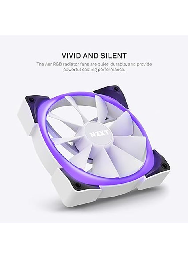 NZXT - Kraken Z63 RGB 280mm - RL-KRZ63-RW - AIO RGB CPU Liquid Cooler - Customizable LCD Display - Improved Pump - Powered by CAM V4 - RGB Connector - Aer RGB 2 140mm Radiator Fans (2 Included) - White - Image 1