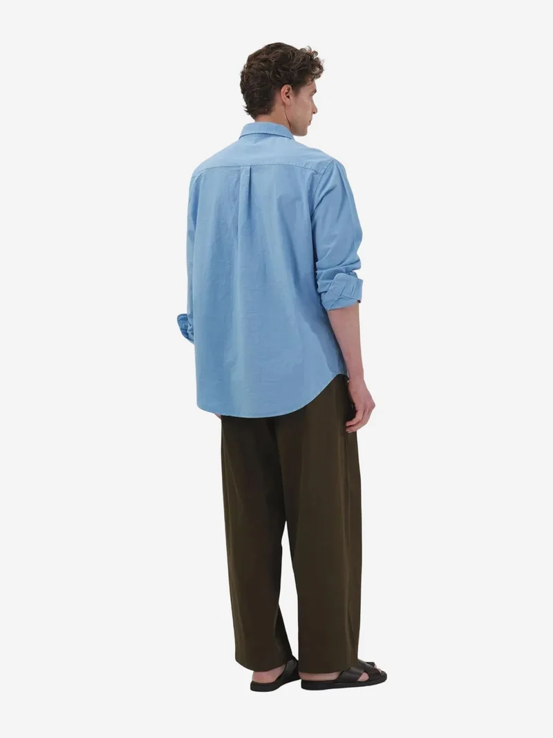 Giesto Baby Blue GIESTO Men's Cotton Poplin Text Print Shirt for Men | Best Price UAE