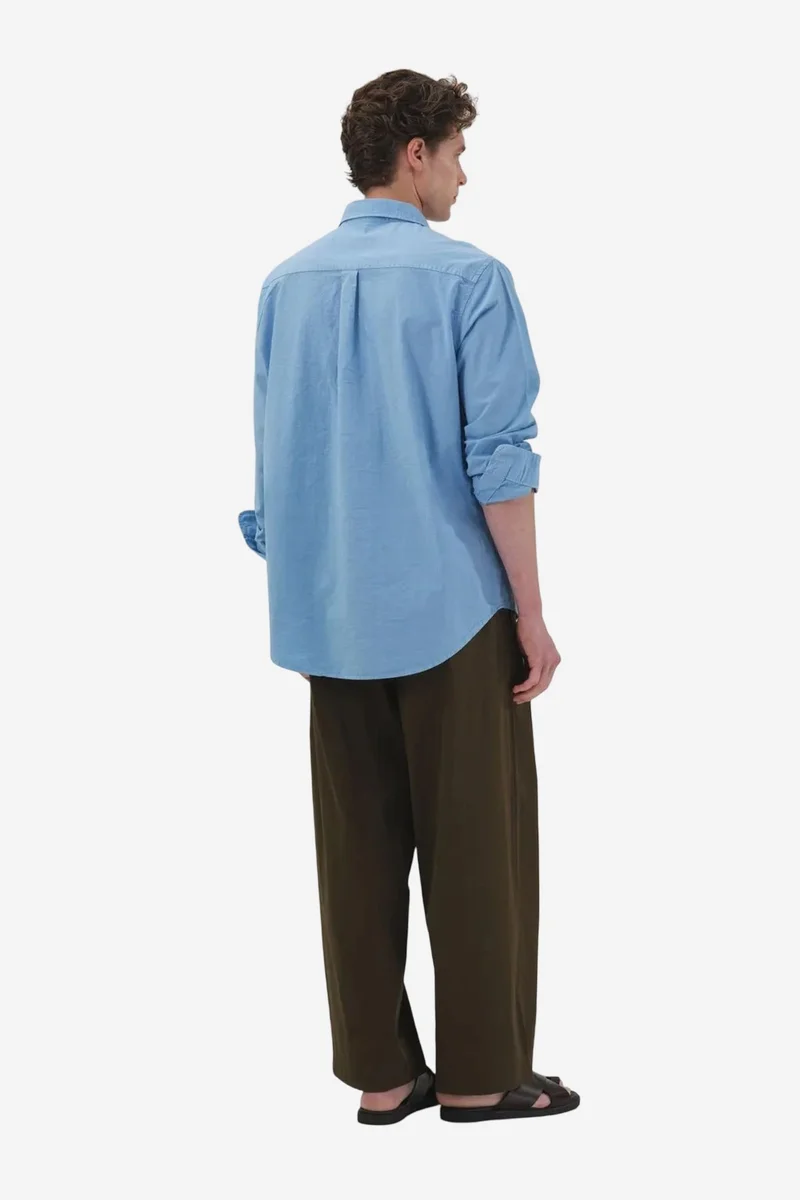Giesto Baby Blue GIESTO Men's Cotton Poplin Text Print Shirt for Men | Best Price UAE