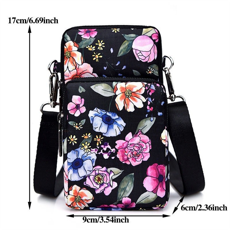 Factory Korean Printed Nylon Crossbody Bag Mini Small Bag Crossbody Coin Purse Casual Crossbody Mobile Phone Bag - Image 4