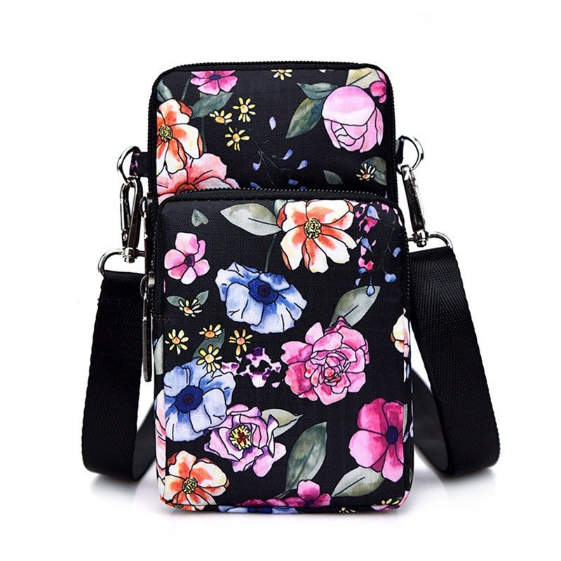 Factory Korean Printed Nylon Crossbody Bag Mini Small Bag Crossbody Coin Purse Casual Crossbody Mobile Phone Bag - Image 1