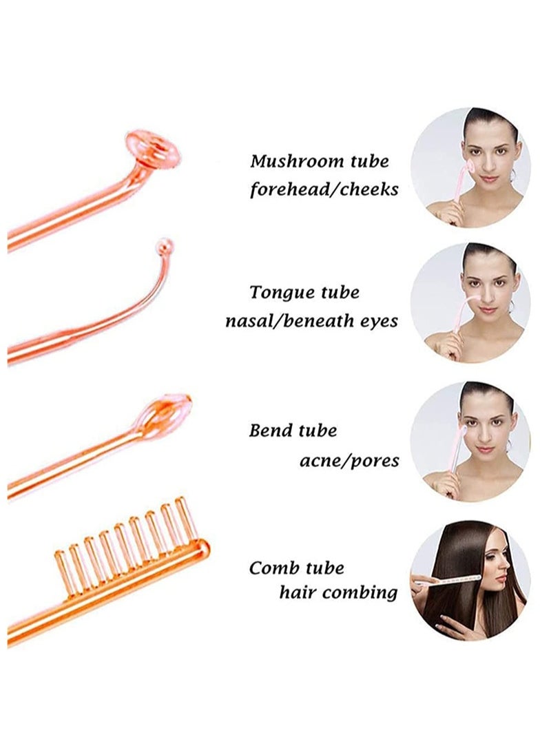 Aikanbo Handheld Red Light Electrotherapy High Frequency Cosmetology Instrument High Frequency Facial Machine Professional Portable Handheld Neon High Frequency Face Wand  - Image 3