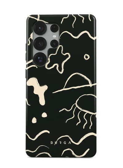 BURGA Samsung Galaxy S25 Ultra Mobile Phone Case Hybrid 2 Layer Hard Shell Silicone Protective Case, Scratch Resistant Shockproof Cover,Eclipse