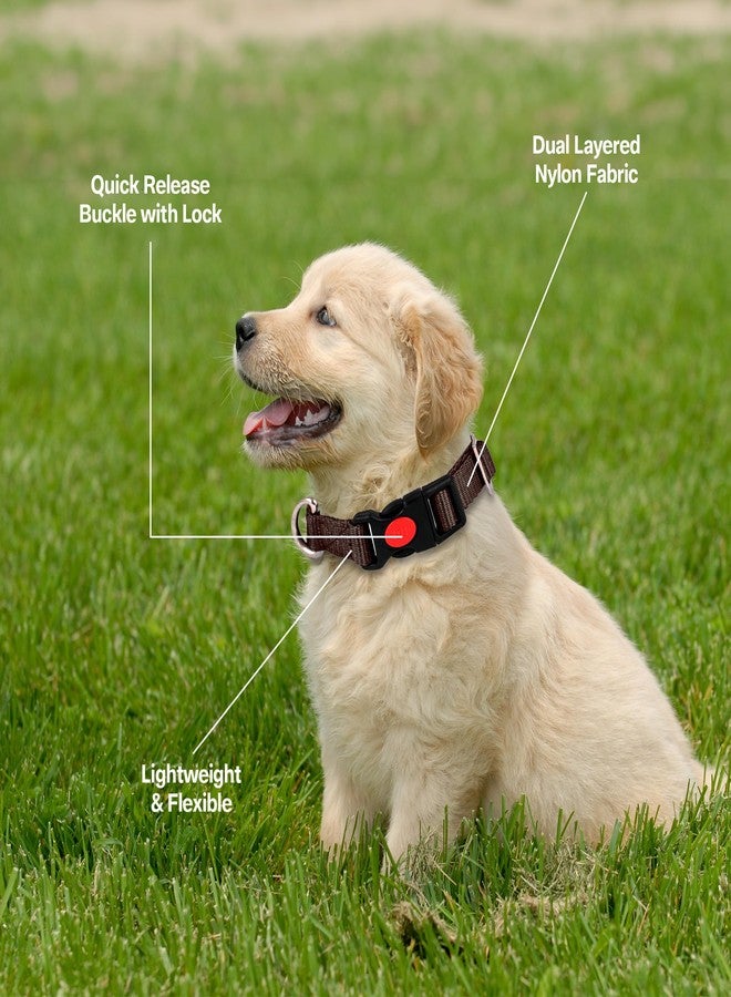 ADIL's Adjustable 19mm Nylon Dog & Cat Collar - Suitable for Small & Medium Sized Dogs, Cats & Rabbits with Quick Release Strong Plastic Lock Buckle, Colour: Brown,Size: XS - Image 3