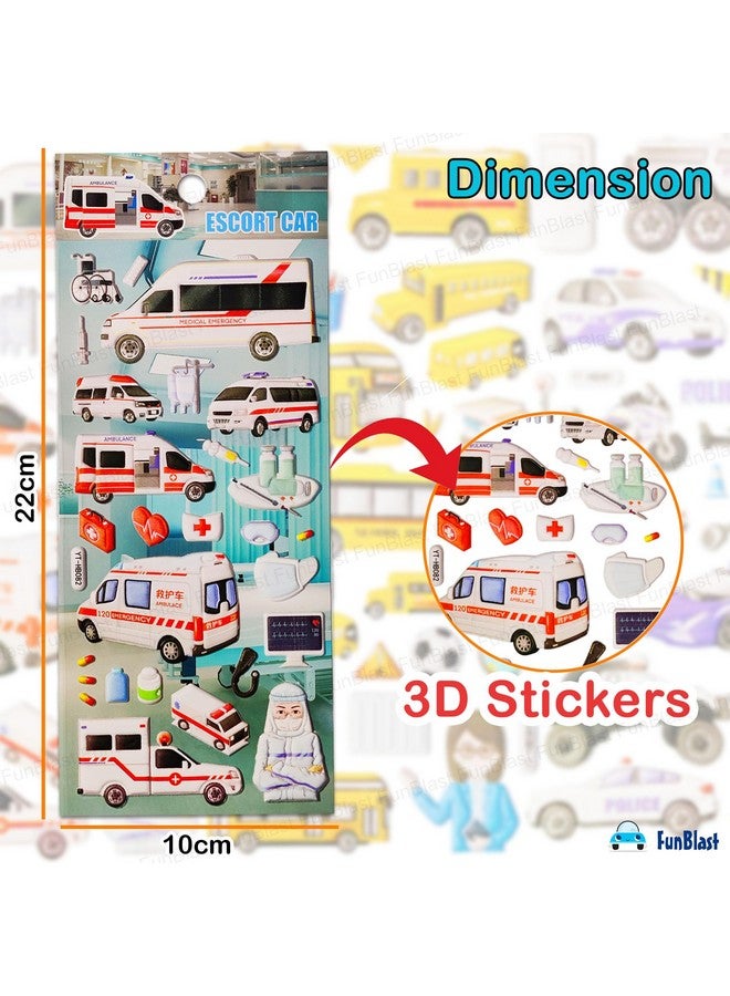 فنبلاست مجموعة ملصقات سيارة مرافقة من فن بلاست - ورقتان، أكثر من 50 ملصقًا منتفخًا كاواي للأطفال، ملصقات ثلاثية الأبعاد للبنات، ملصقات جمالية، ملصقات إسفنجية للأطفال، ملصقات ذاتية اللصق (متعددة الألوان) - Image 3