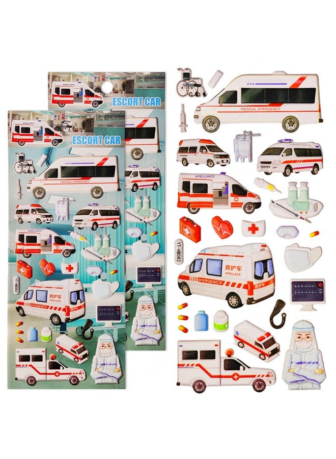 فنبلاست مجموعة ملصقات سيارة مرافقة من فن بلاست - ورقتان، أكثر من 50 ملصقًا منتفخًا كاواي للأطفال، ملصقات ثلاثية الأبعاد للبنات، ملصقات جمالية، ملصقات إسفنجية للأطفال، ملصقات ذاتية اللصق (متعددة الألوان) - Image 1