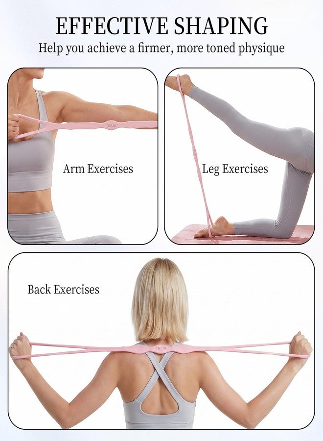DAWZMR 2 PCS Figure 8 Resistance Bands for Women, 15 Lbs & 25 Lbs Keep Resistance Band with Non-Slip Handles for Arms Back Chest & Shoulder - Image 4