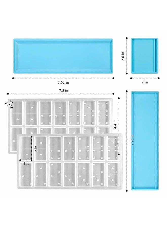 GDDP Domino Box Silicone Mold and Domino Molds Set for Resin Casting, Domino Storage Box Resin Mold for DIY Epoxy Crafts Making Tool - Image 2