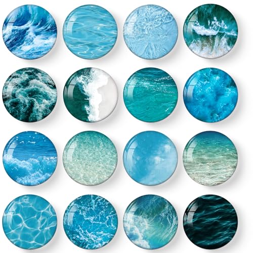 MORCART 16PCS Fridge Magnets, Ocean Magnets Decoration for Refrigerator Locker Whiteboard Decorative Magnetic Board Cabinets Classroom Office Cubicle School Cute - Image 1