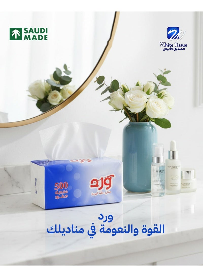 ورد مناديل ورد 500 منديل مفرد 32 عبوة - Image 4