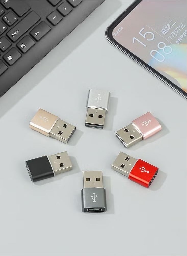 2-Piece Type-C to USB-A Converter OTG Adapter Set – USB 3.0 Technology, Supports Data Transfer & Charging – Red - Image 2
