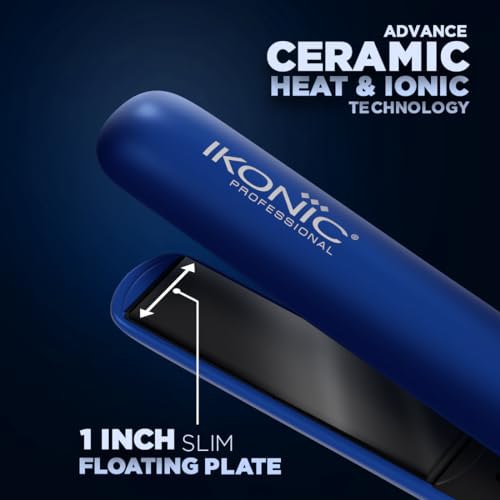 IKONIC S3+ Ceramic (Blue and black) Hair Straightener - Image 2