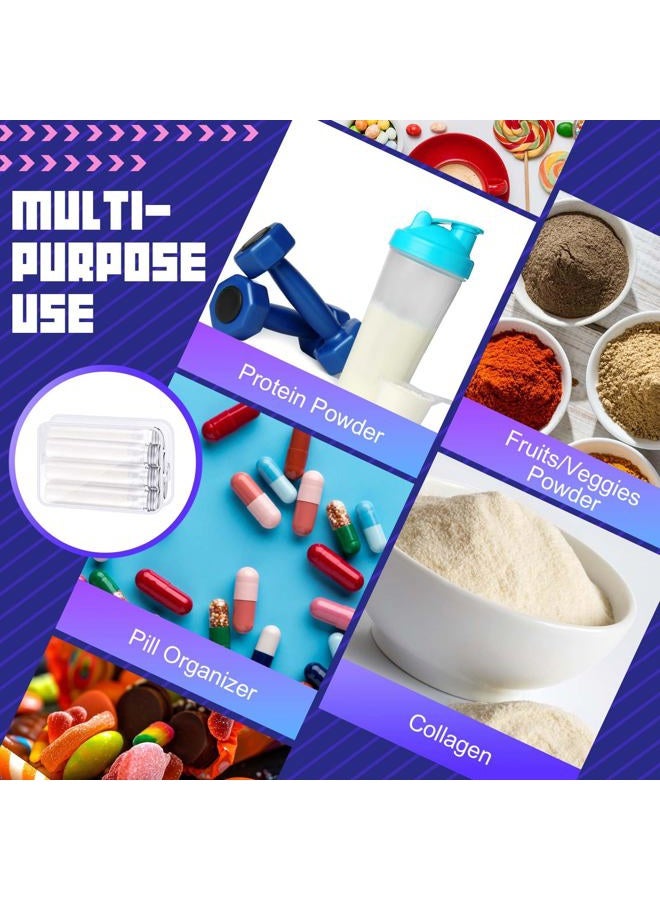 Shinylin 33 Pcs Protein Powder Travel Container Set 21 Pcs 90ml Reusable Powder Supplement Plastic Tubes and Portable Travel Organizer Zip Up Bags Funnels Spoons and Labels for Workout, Fitness - Image 5