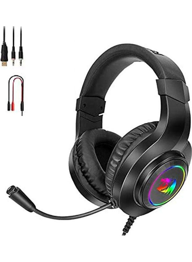 REDRAGON HYLAS H260 RGB Wired Gaming Headset for PC, PS5/PS4, Xbox One - Black - Image 1