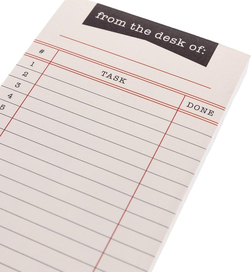 Graphique Library Card Magnetic Notepad | 100 Tear-Away Sheets | Grocery, Shopping, To-Do List | Magnetic Writing Pad for Fridge, Kitchen, Office | Lined Paper | Great Gift | 4” x 9.25” - Image 2