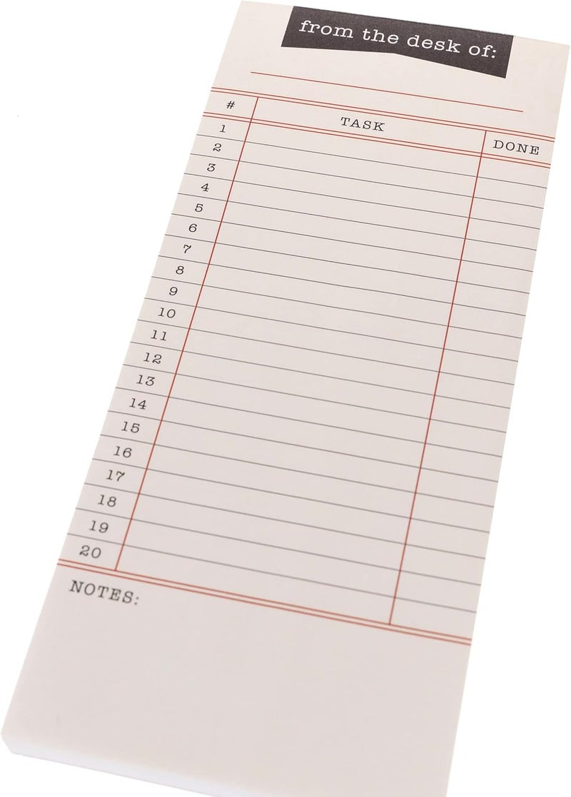 Graphique Library Card Magnetic Notepad | 100 Tear-Away Sheets | Grocery, Shopping, To-Do List | Magnetic Writing Pad for Fridge, Kitchen, Office | Lined Paper | Great Gift | 4” x 9.25” - Image 1