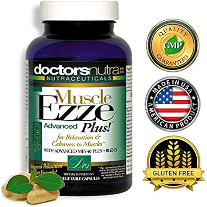 Doctors Nutra Nutraceuticals Pack of 3 Natural Relaxant Muscle Ezze Plus Advanced Day-Time Night-Time 24-7 Maximum Strength Capsules. - Image 3