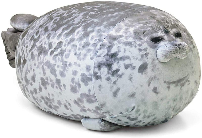 MerryXD Chubby Blob Seal PillowStuffed Cotton Plush Animal Toy Cute Ocean Small13 in - Image 2