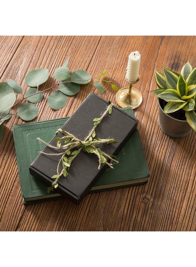 20m Artificial Burlap Leaf Ribbon – Jute Twine with Green Leaves for Crafts, Wedding, Party, Gift Wrapping & Garden Decorations - Image 4