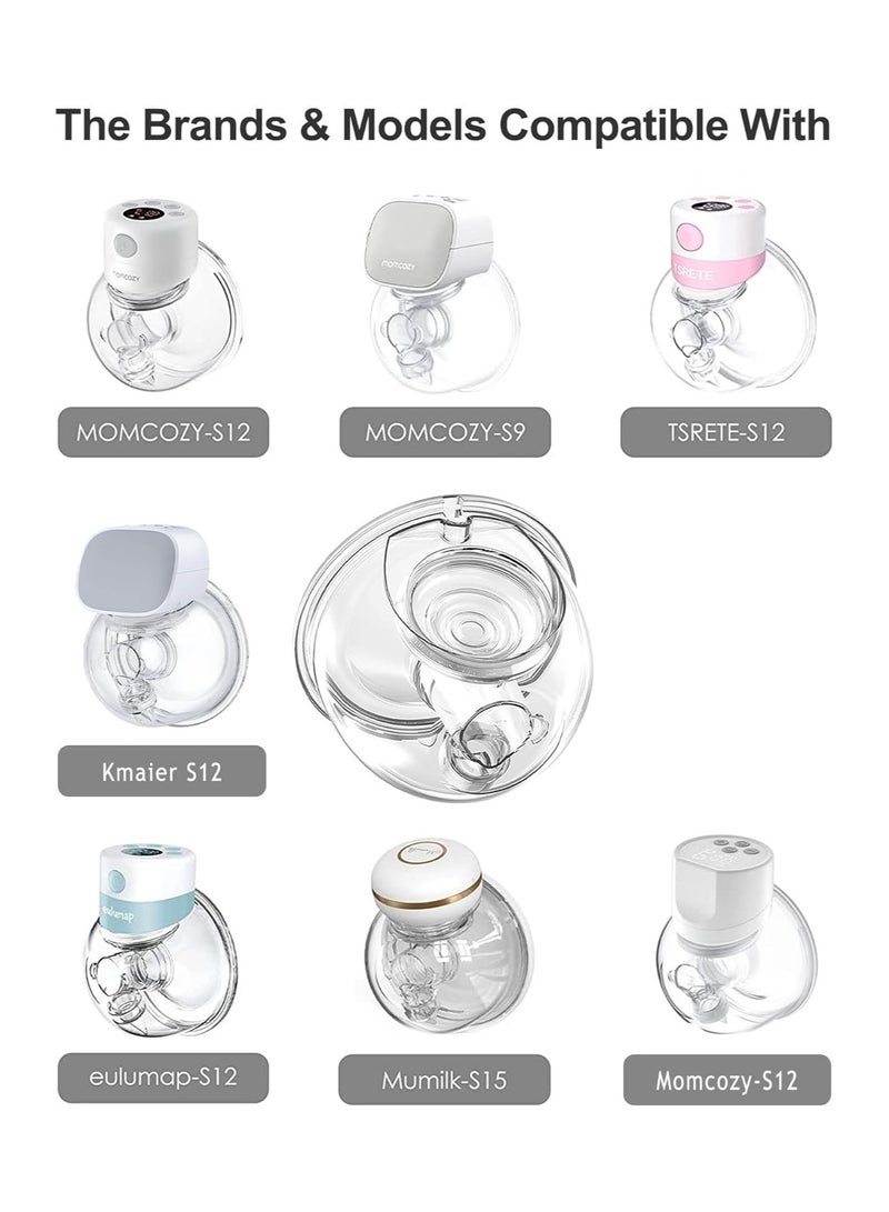 Barakah Pump Parts Wearable Breast Pump Replacement Parts Milk Collector Cup Accessories for TSRETE S12 S9 Kmaier S12 Include Duckbill Valve 24mm Flange Silicone Diaphragm Linker - Image 5