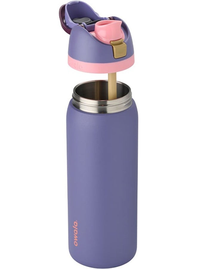 Owala  32 oz (946 ml) Freesip Insulated Stainless Steel waterbottle with straw BPA-Free, Keeps Water Cold for Up to 24 Hours -  Blue Jay - Image 2