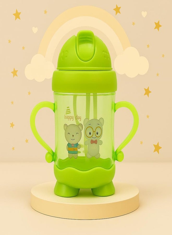 Alya The Cheeky Kidzz Premium Baby Straw Sipper 250ml for Feeding Water Milk Liquids Feeder Bottle (Design 606) - Image 1