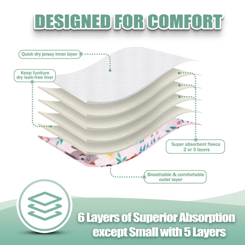 wegreeco Washable Female Dog Diapers Highly Absorbent Reusable Diapers for Dog in Heat Period, 3 Pack (Deer, Medium) - Image 5