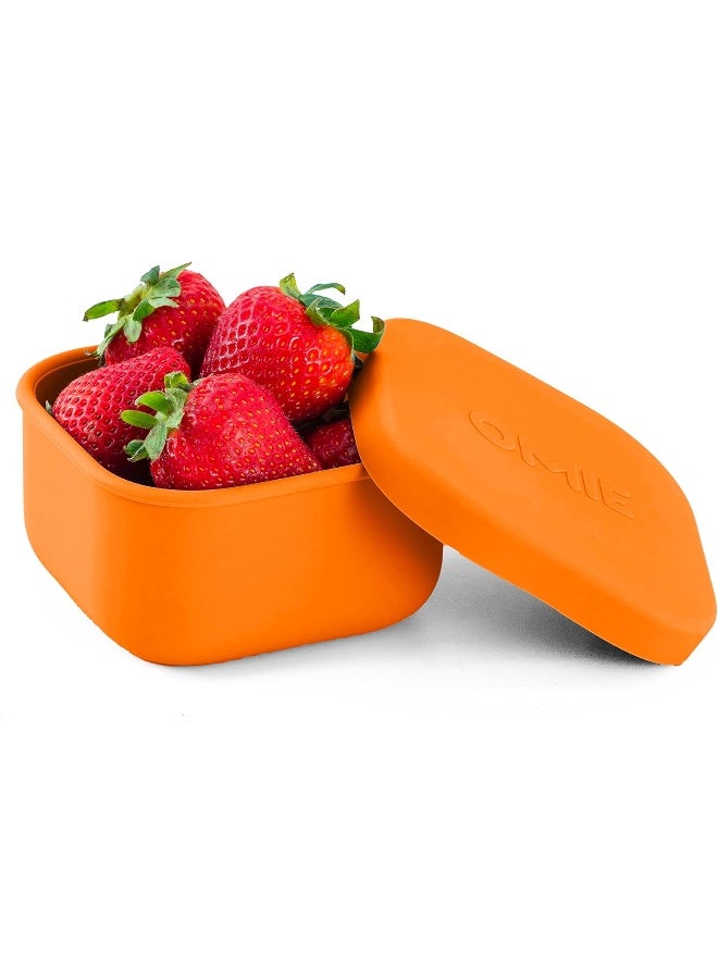 Omie OmieBox Silicone Leakproof Snack Containers To Go, Food Storage Containers with Lid, School Lunch Bento Container - BPA Free, Airtight, Dishwasher and Freezer Safe, Oven Safe - 9.4 ounces - Image 1
