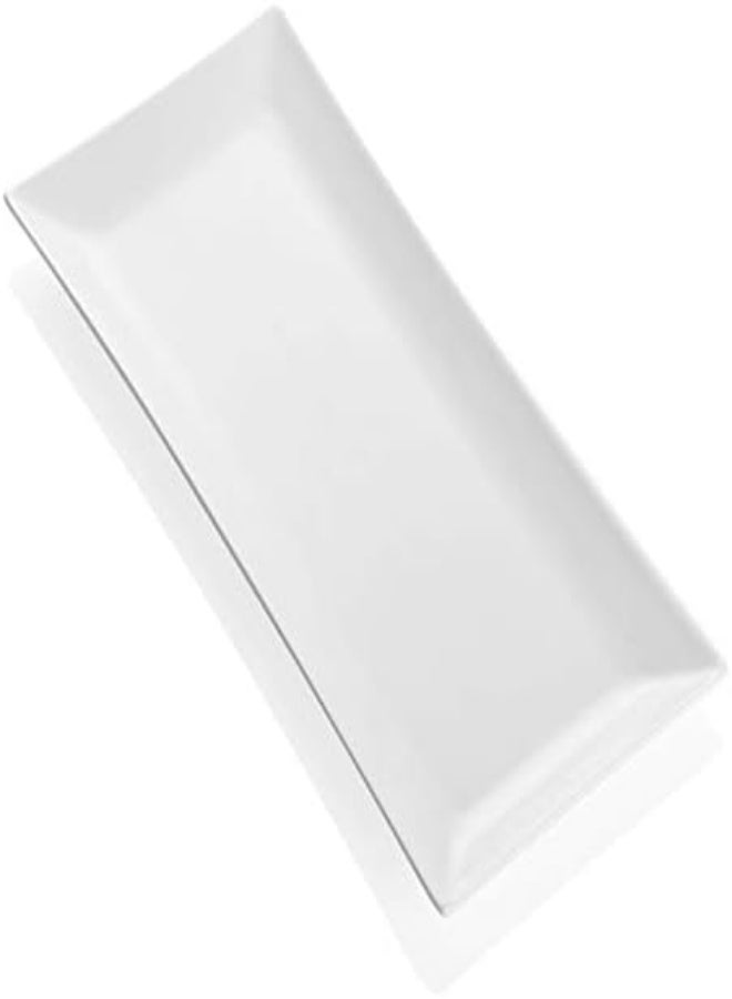 AKDC Sweese 704.000 14 Inch White Rectangular Plate, Serving Platter For Parties, Porcelain Serving Plate - Image 3