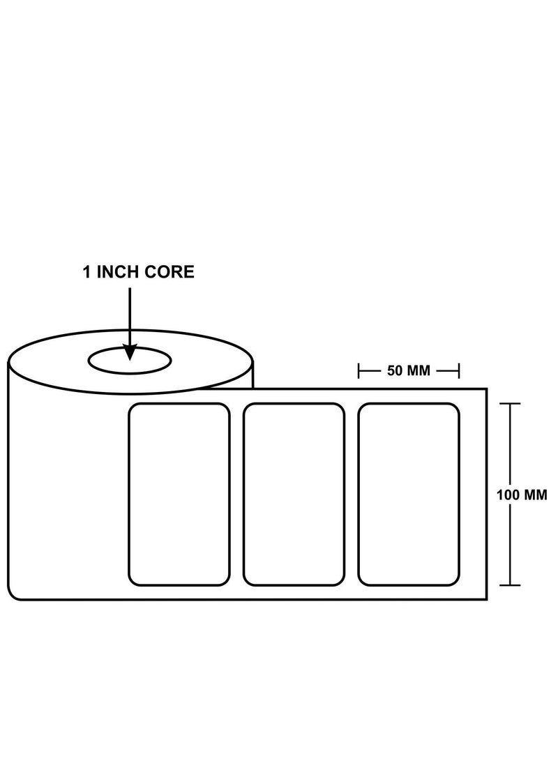 ديسيجيباك لاصقات باركود حرارية مباشرة DCGPAC قياس 4x2 بوصة 1000 لاصقة لكل لفافة (100 مم × 50 مم) تستخدم لطباعة ملصقات الشحن، عبوة من 1 - Image 3